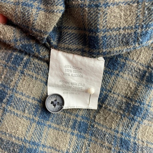 Oneill Button-Up Shirt Mens M Medium Multicolor Flannel Plaid Long Sleeve Pocket - Picture 14 of 16